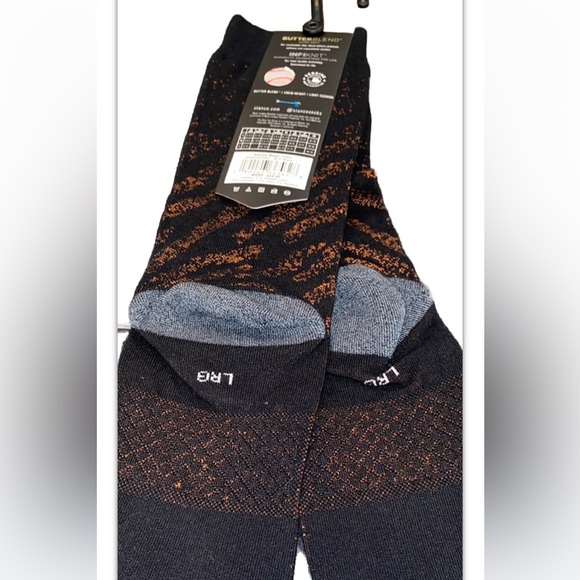 Stance Astros Mesh Crew Socks 1 Pair Men 9-13 Black Orange Baseball MLB Houston - Picture 10 of 11